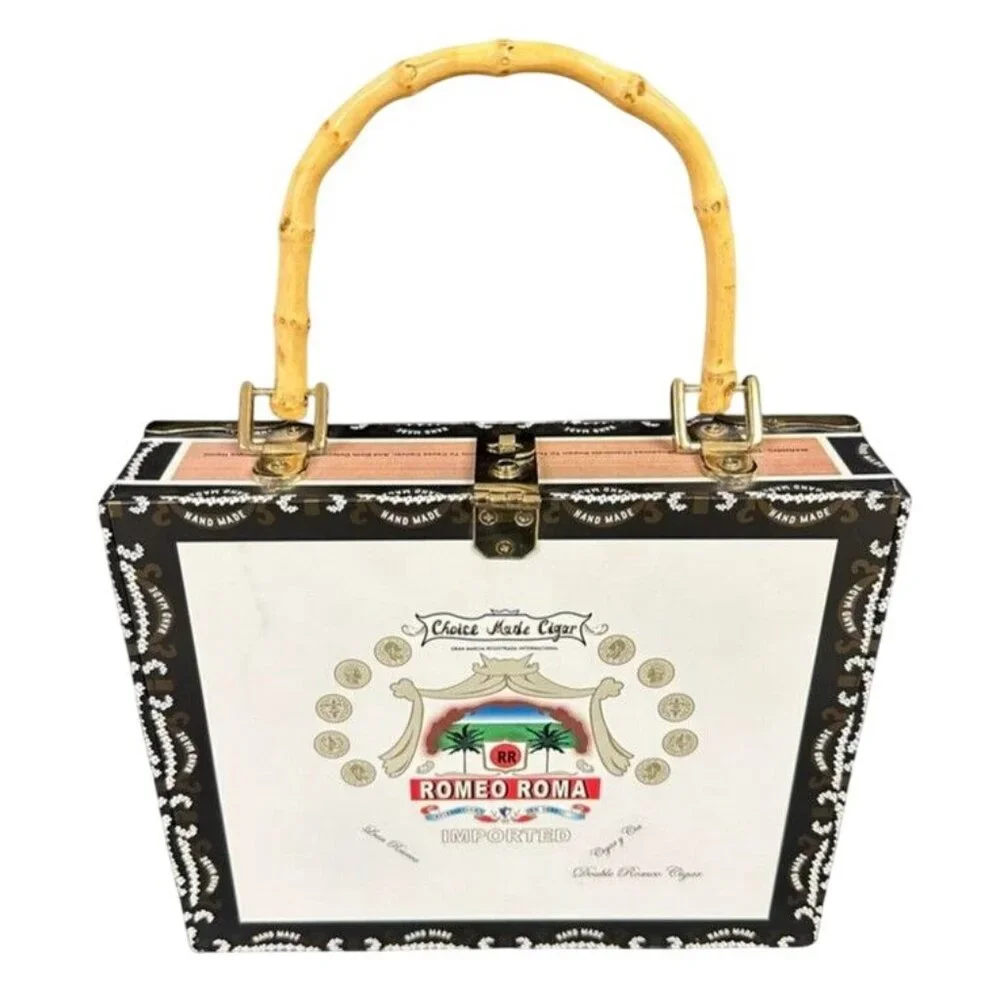 Vintage Cigar Box custom Handmade handbag purse Romeo Roma Whimsical NEW $185 - Picture 1 of 6